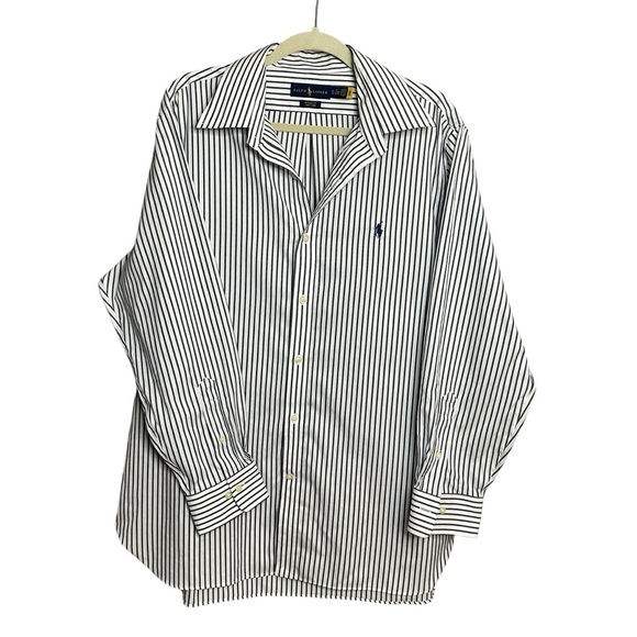 Ralph Lauren Blue Label Other - Ralph Lauren Classic Fit Grey Striped Long Sleeve Shirt Size XL